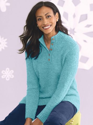 Cuddle Boucle Pullover Sweater - Image 1 of 12