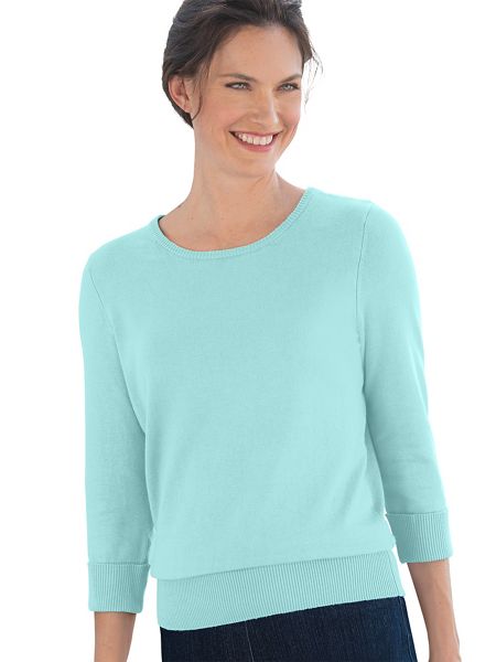 Three-Quarter Sleeve Hepburn Sweater | Appleseeds