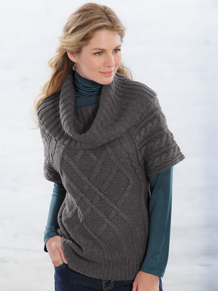 Short Sleeve Cowl Sweater | WinterSilks
