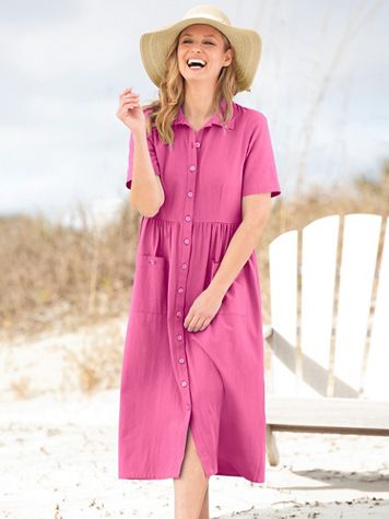 Captiva Cotton Short-Sleeve Weekend Dress - Image 1 of 6