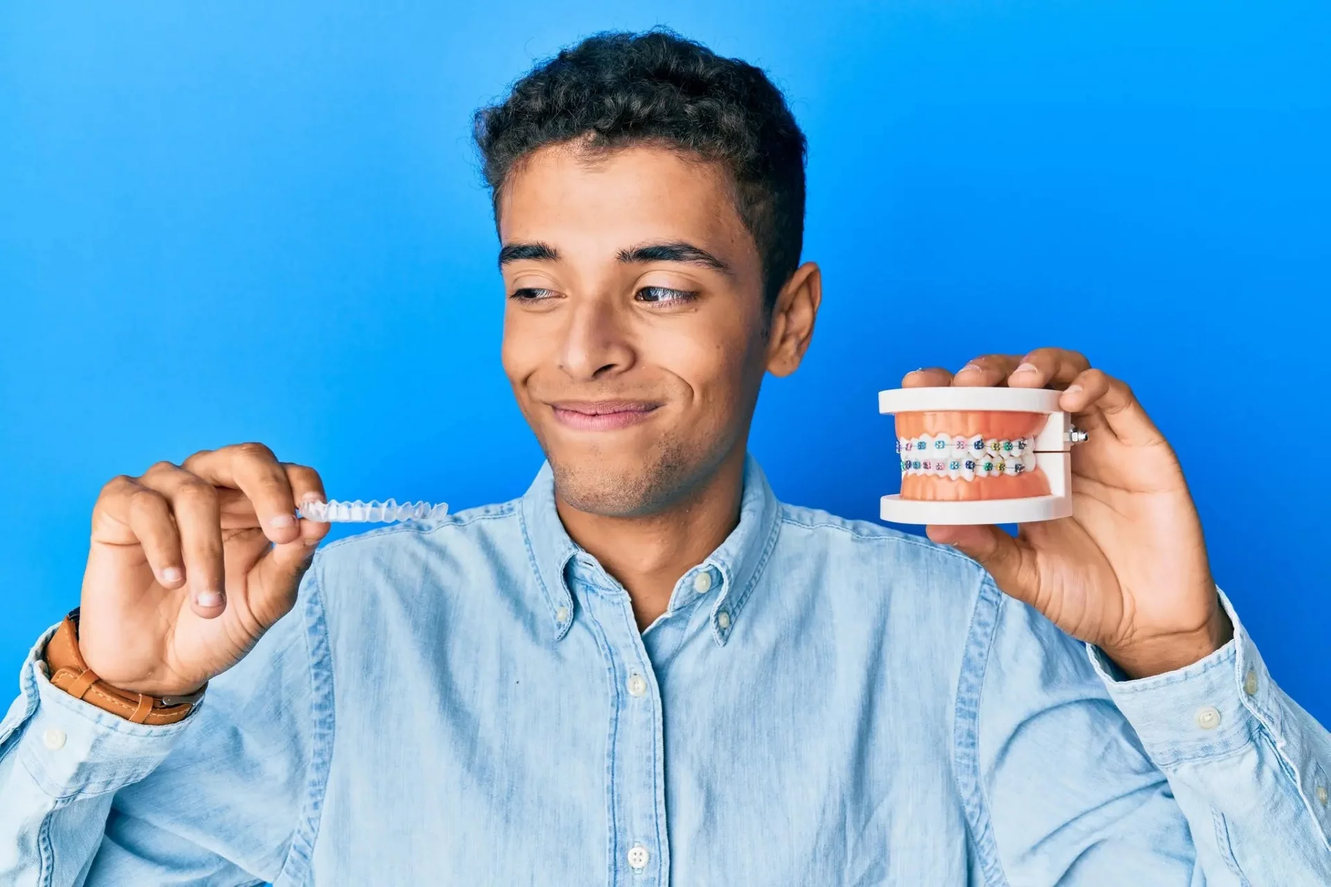 Teen with Clear Aligner