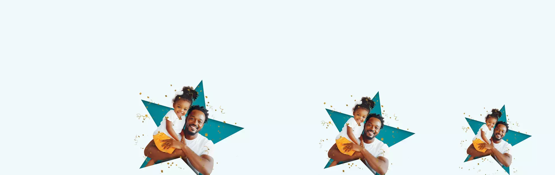 Man with daughter on star