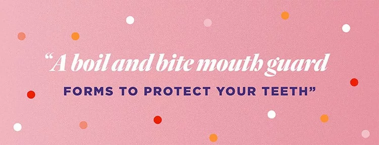 Infographic: A boil and bite mouth guard forms to protect your teeth