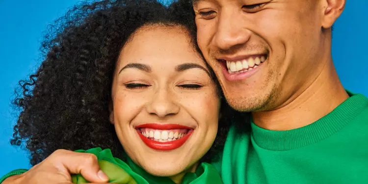 Male and Female Smiling