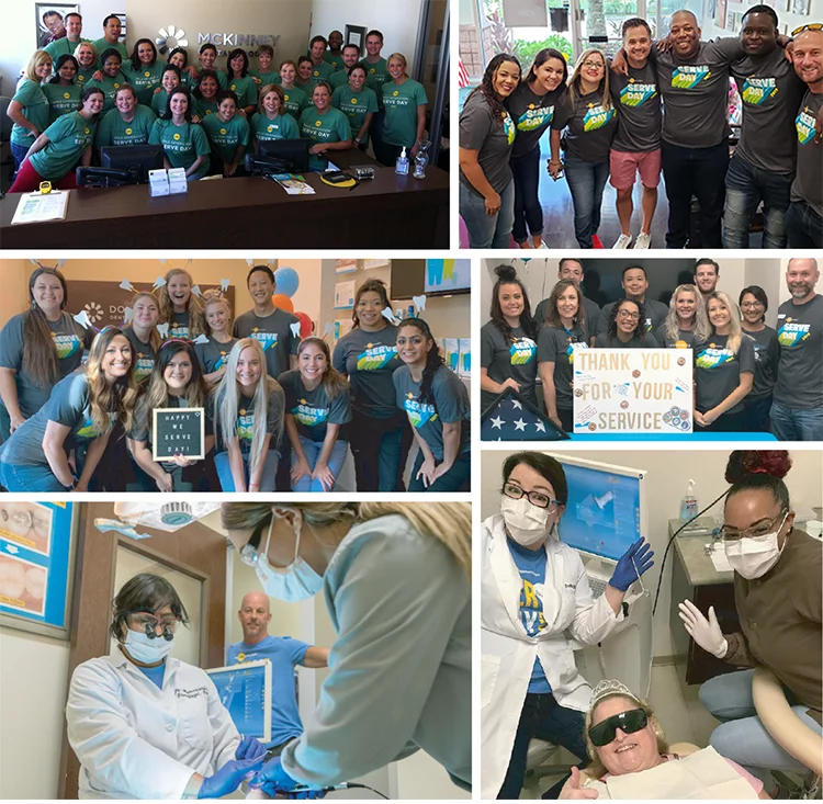 Smile Generation team members serving patients on Serve Day