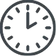 image of a black and white analog clock