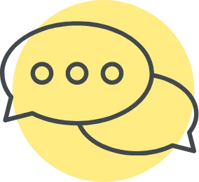 chat bubbles showing a message is being typed