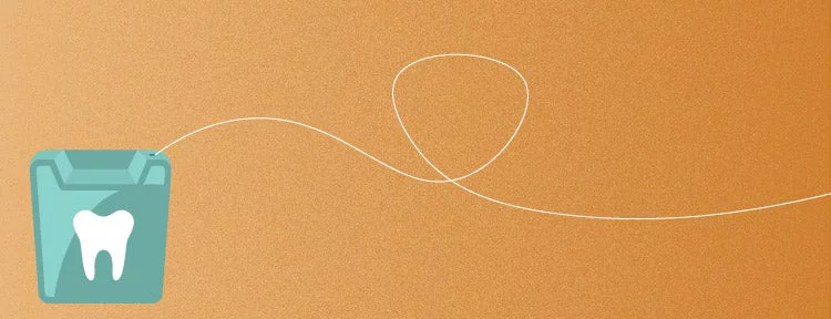 Dental floss with flowing string