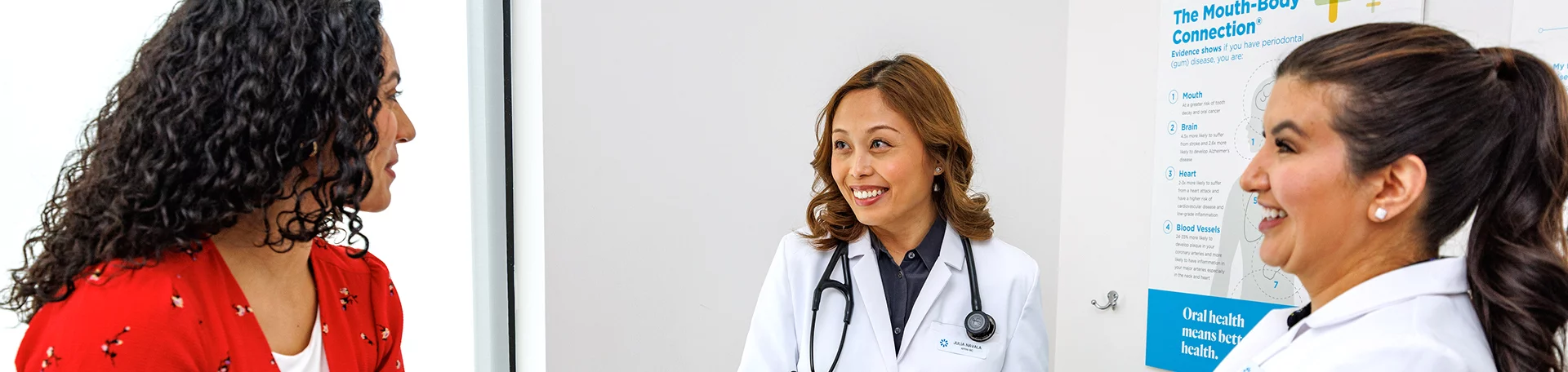 Office staff with patient