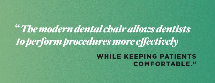 Infographic: The modern dental chair allows dentists to perform procedures more effectively while keeping patients comfortable