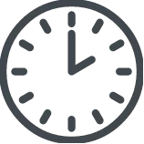 black and white analog clock