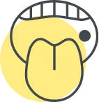 a mouth that has a cyst inside of it.