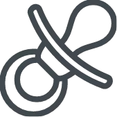 black and white baby pacifier