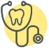 Tooth and stethoscope icon