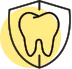 tooth within a shield