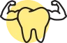 tooth with strong arms
