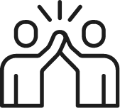 two people giving high five