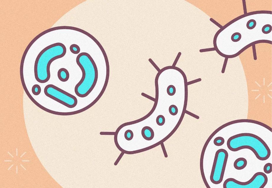 Illustration of germs grouped together