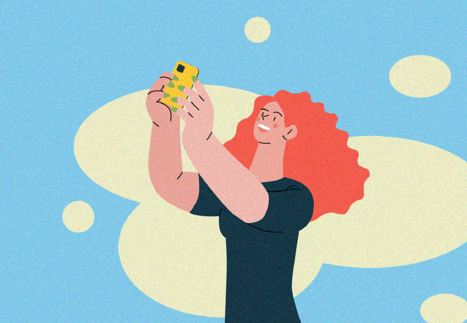 woman taking selfie