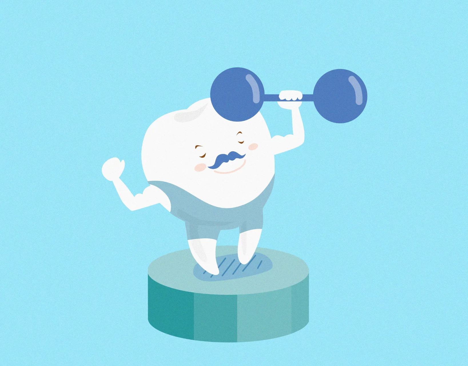 Strong tooth lifting weights