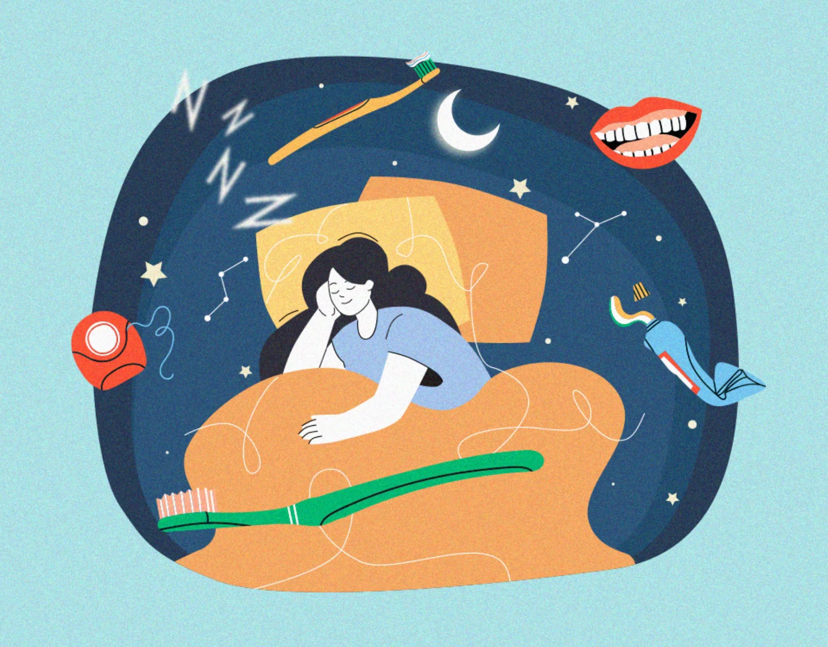 Woman dreaming about dentistry 