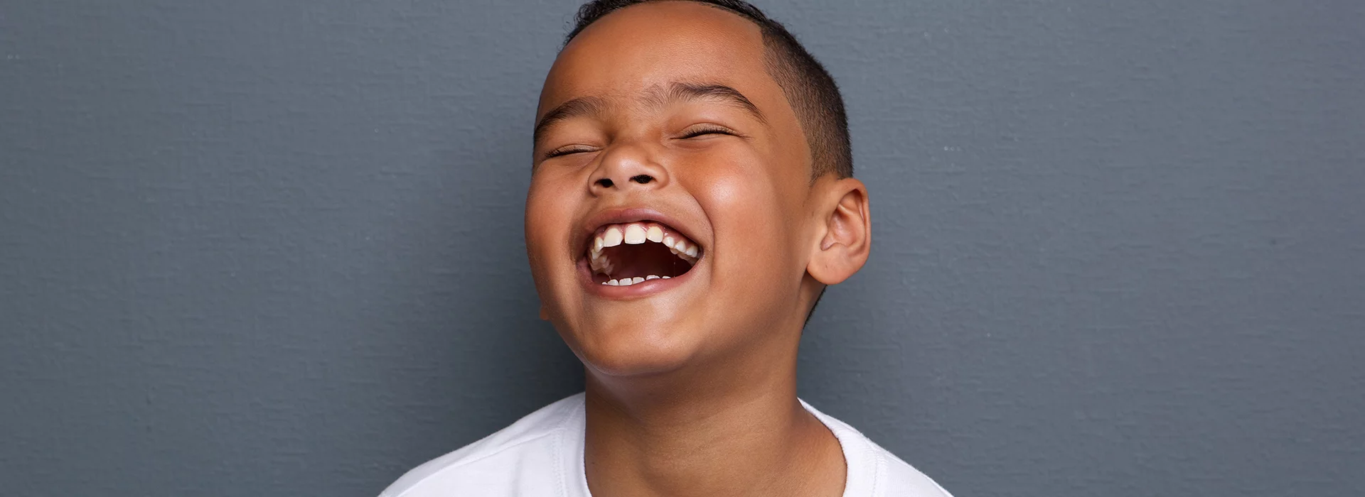 Boy with big smile