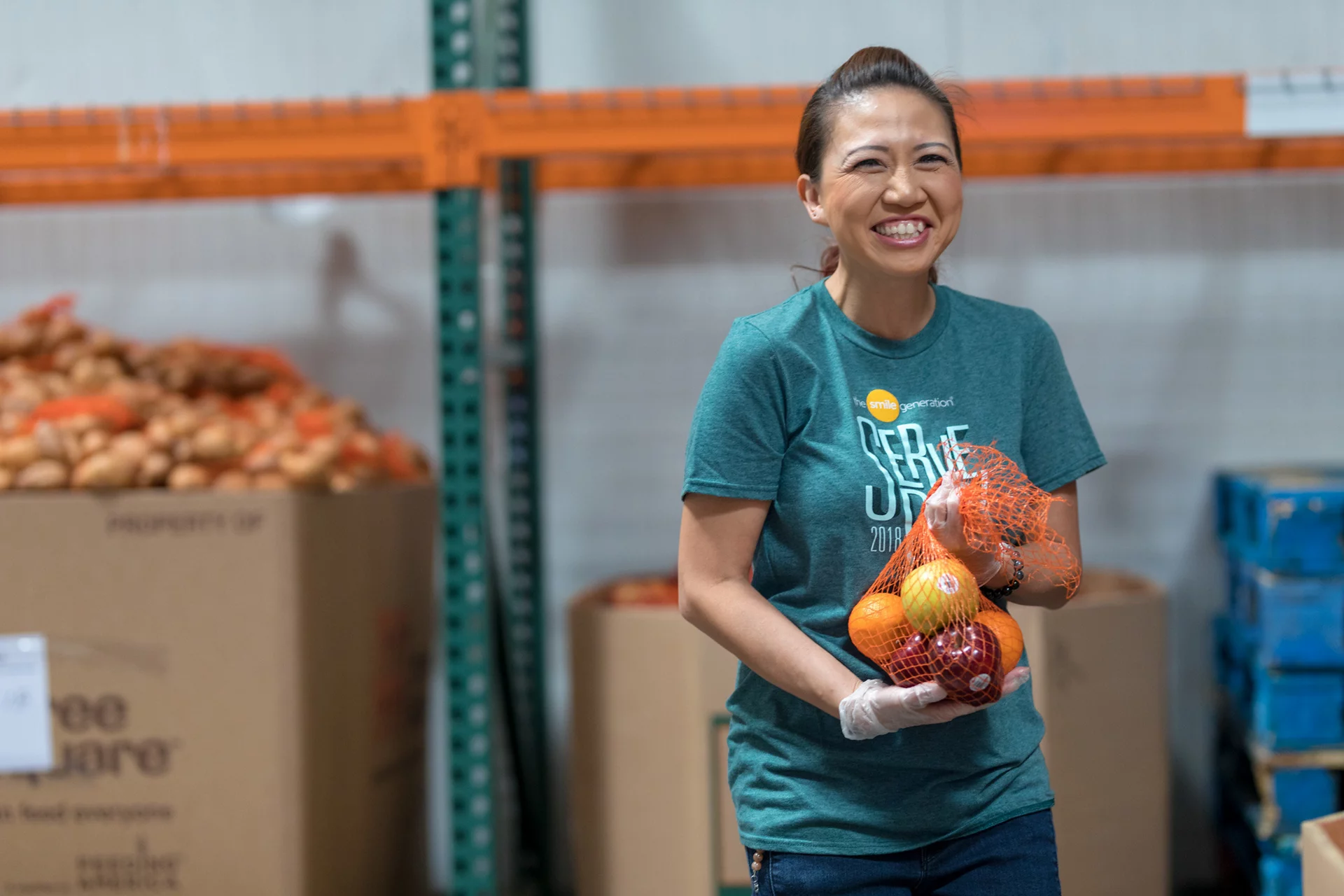 PDS employee doing an act of service on Serve Day