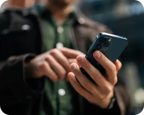 Person on smart phone