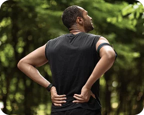 Man exercising in nature