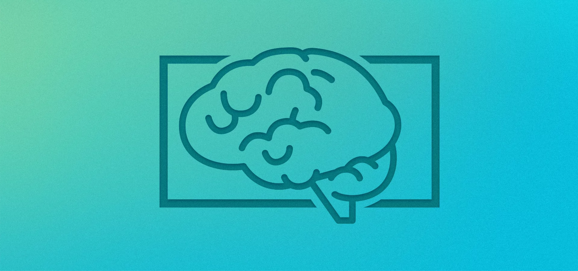 Illustration of a human brain on a blue background