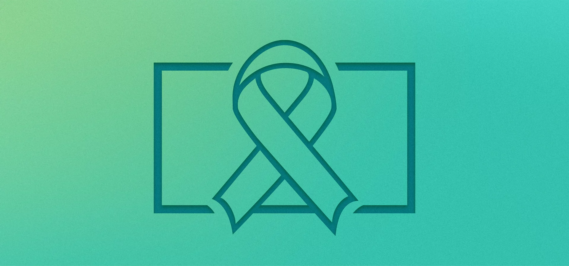 Illustration of cancer icon with a green background