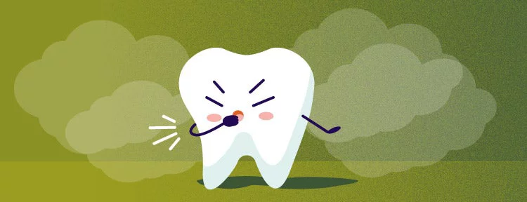 tooth coughing in the midsts of smoke clouds