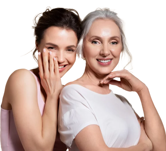 Image of two females smiling 