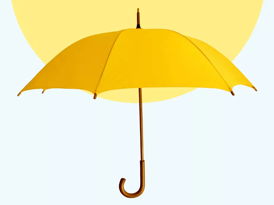 yellow umbrella