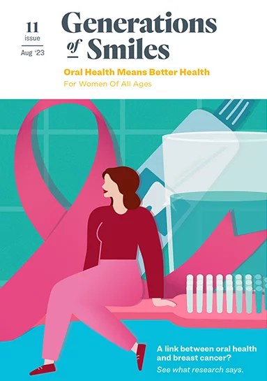 Generations of Smiles Issue 11, A link between oral health and breast cancer, Magazine Cover