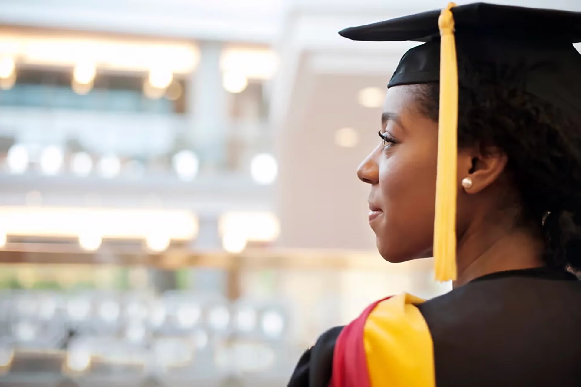 graduate student with cap and gown