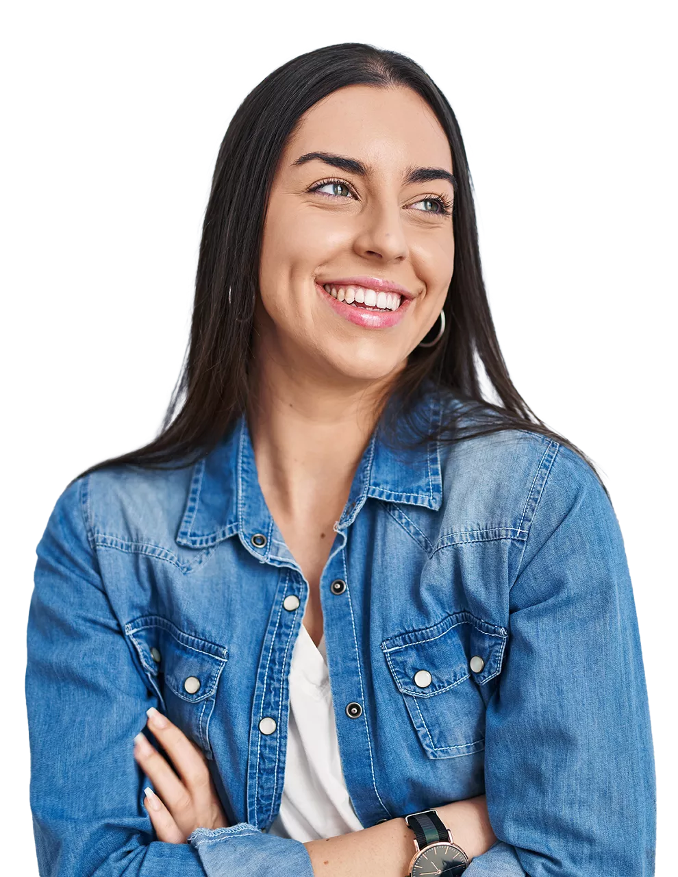 Hispanic woman smile