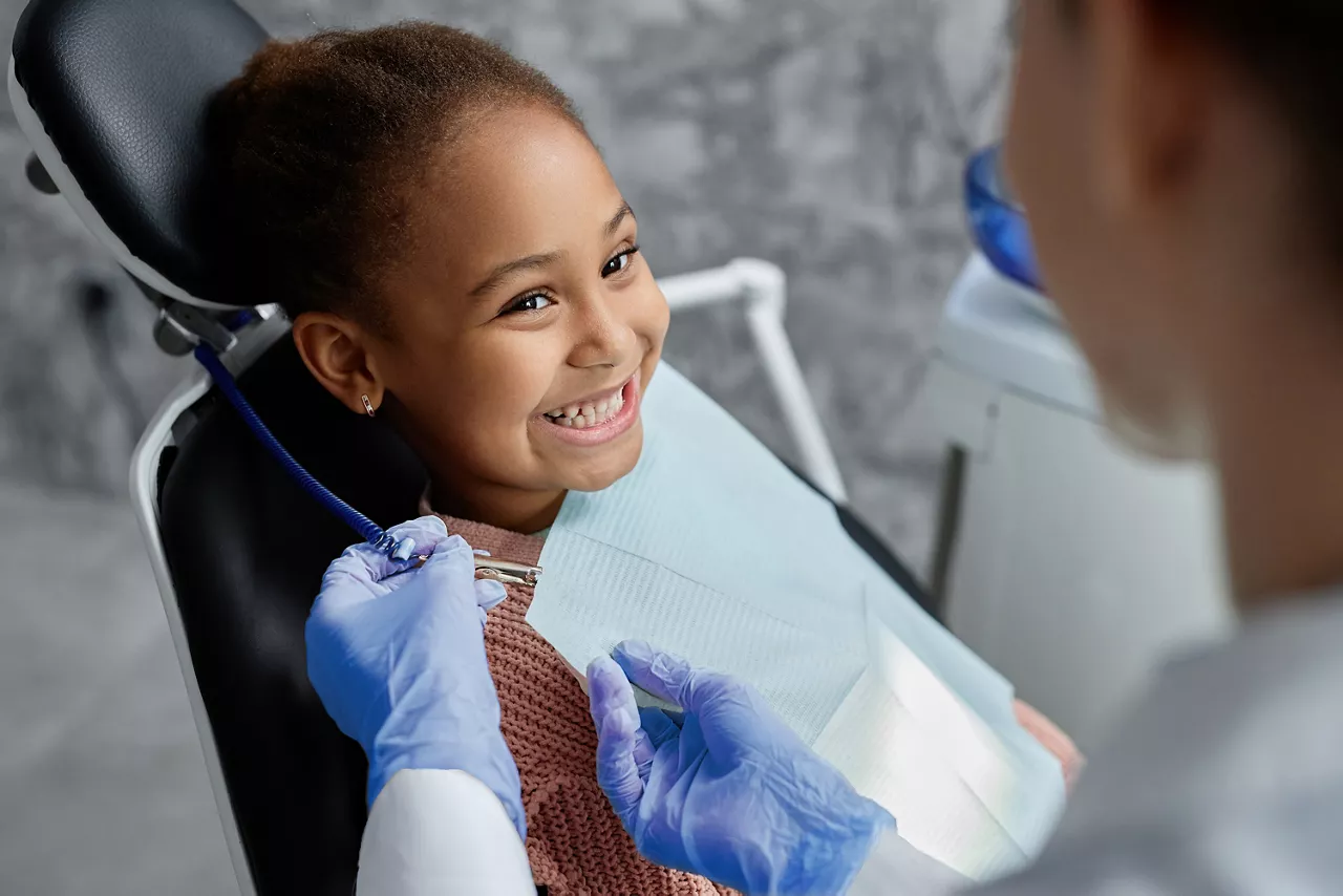 Girl at dentist