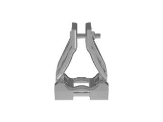 Three coil cables contained with a stainless steel strap cable tie inside a cable cleat 