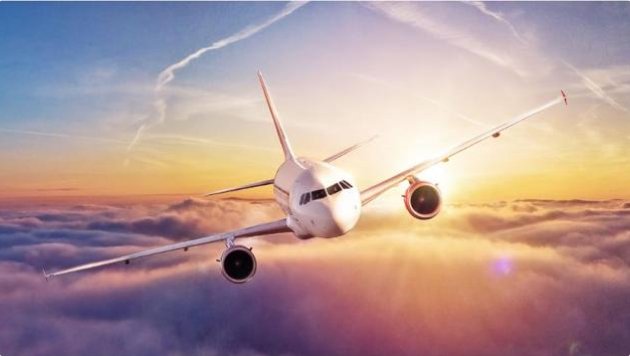 An image showing a large airplane