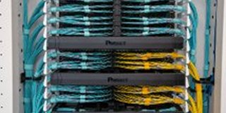 Fiber cabling in cabinet