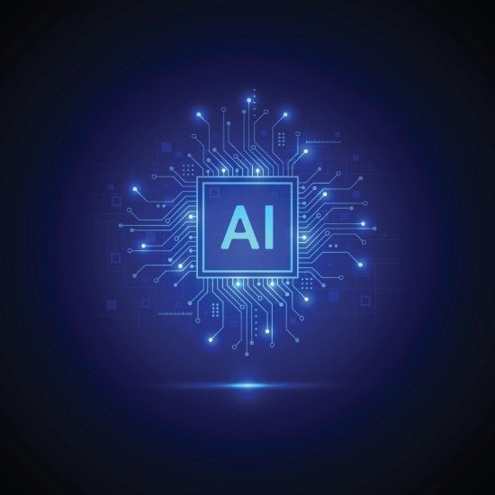 AI chip showing extensions indicating training clusters