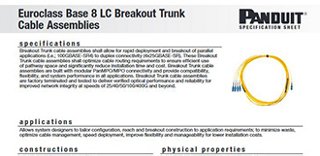 Euroclass Base-8 LC Breakout Trunk Cable Assemblies