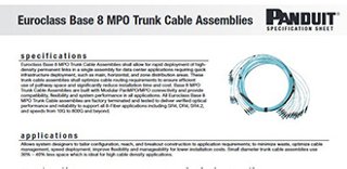 Euroclass Base-8 MPO Trunk Cable Assemblies