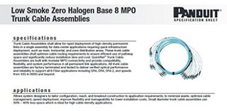 Low Smoke Zero Halogen Base-8 MPO Trunk Cable Assemblies