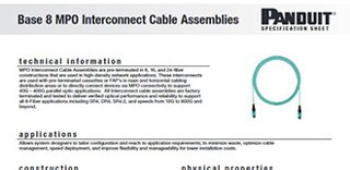 Base-8 MPO Interconnect Cable Assemblies