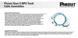 Plenum Base-8 MPO Trunk Cable Assemblies
