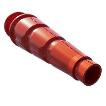 Tapered part of the cable protection system