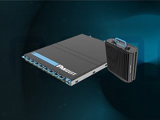 Fault Managed Power System receiver and chassis on blue background