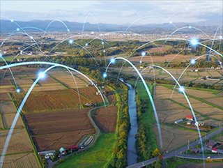 Broadband network over fields